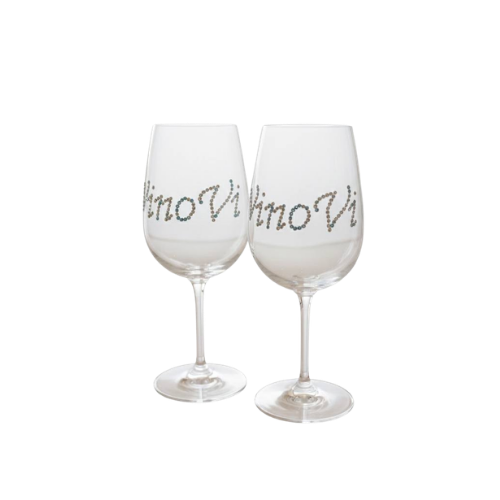 Set 2 Pahare Vinovi cu Diamante